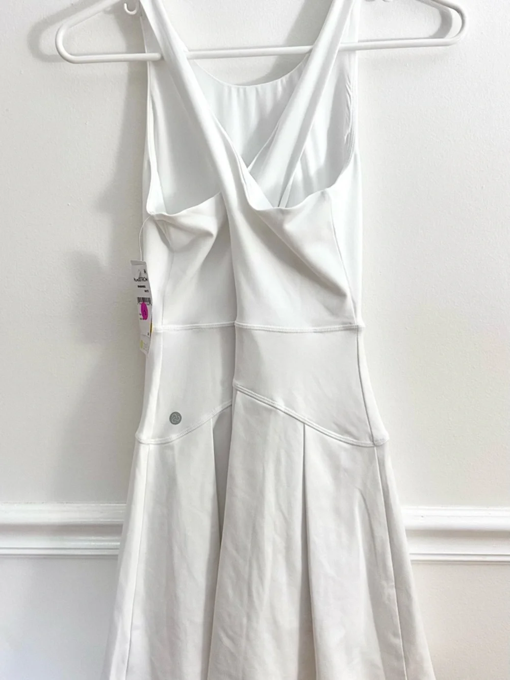 Zella Girl White Courtside Pleated Tennis Dress Kids XL 14/16 NWT Pickleball